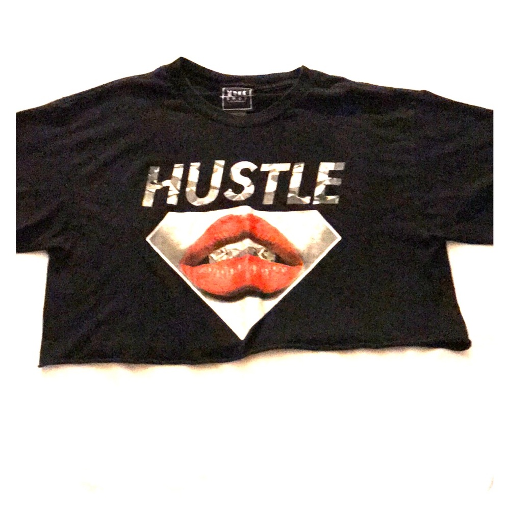 Hustle Crop Top Lips Grills